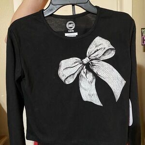 Black Kids Pajamas with Bow Design